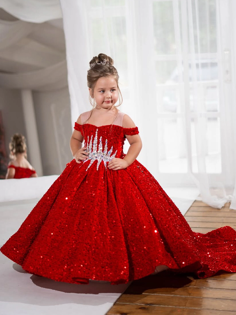 Ceremonie Fille Robe Fillette Chic Rouge Red Christmas Dress 4T: The  Perfect Fit For My Daughter's